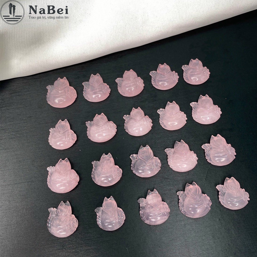Mặt Hồ Ly Thạch Anh Tự Nhiên Làm Vòng Cổ Và Nhẫn Cho Nữ NB147 - Phong Thuỷ NaBei Store