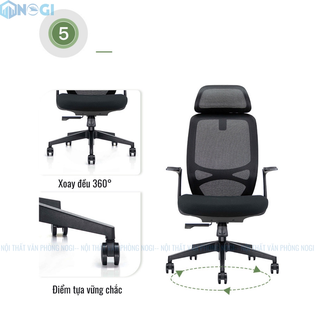 Ghế công thái học NOGI ERGONOMIC SONIC GD46 , Ghế văn phòng , gaming thiết kế ưu việt chất liệu cao cấp, hàng chính hãng