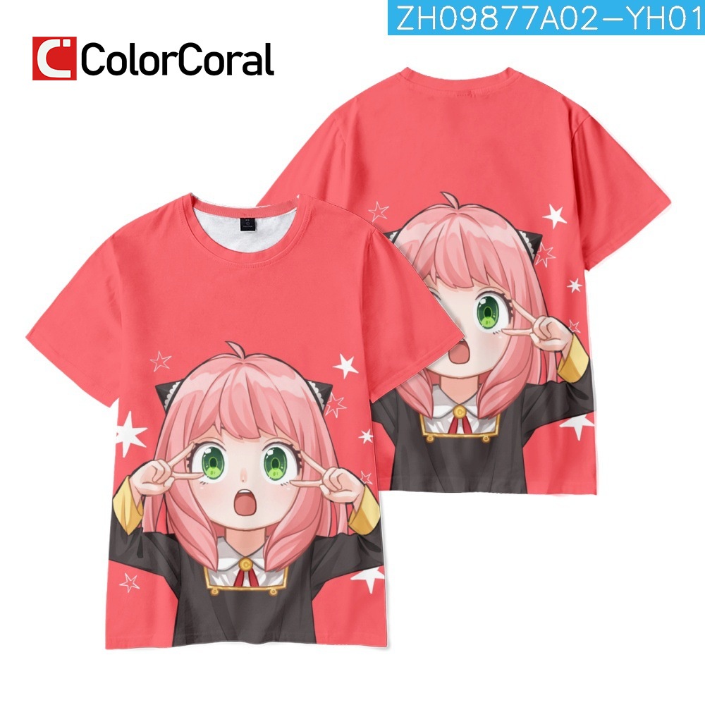 Áo Thun Tay Ngắn Dáng Rộng In Họa Tiết Anime Spy X Family Anya Phong Cách Harajuku Gothic Dễ Thương Cho Nam Và Nữ