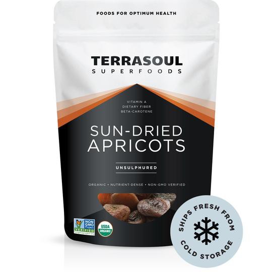 Quả mơ sấy khô hữu cơ không hạt ( Sun - Dried Apricots) - Terrasoul - 907g