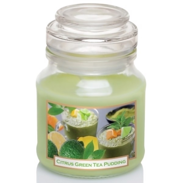 Hũ nến thơm tinh dầu Bartek Green Tea Pudding 130g, thơm phòng, không khói