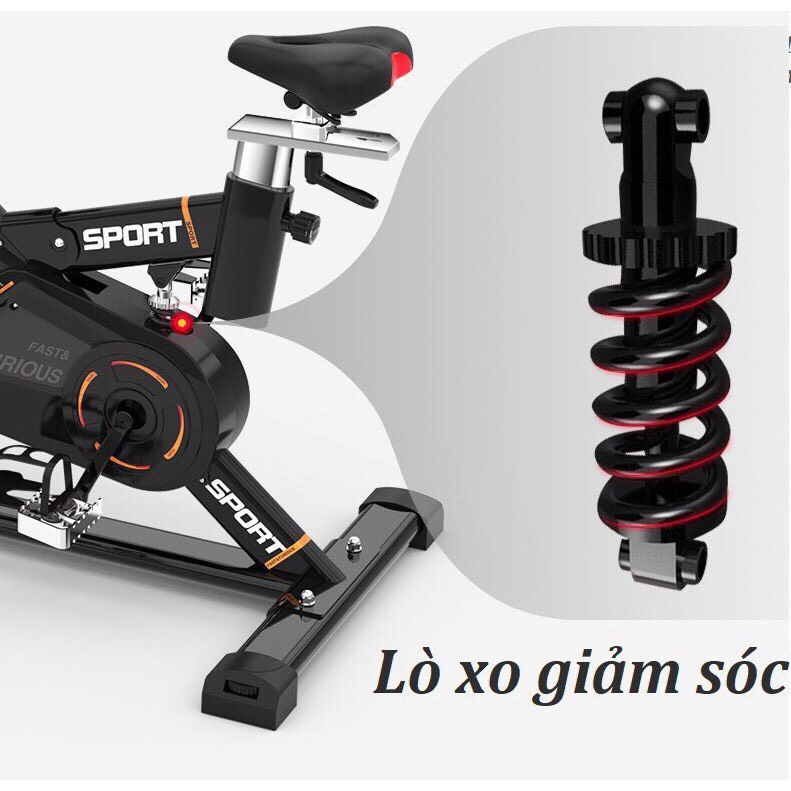 Xe đạp thể thao tại nhà cỡ lớn bản cao cấp có lò xo giảm xóc - SPORT F9
