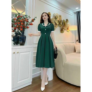 Bán sỉ  váy phối cổ sen