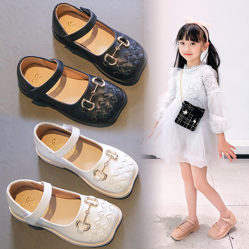Giày Búp Bê Da Mềm Kiểu Công Chúa Thời Trang Mùa Thu Dành Cho Bé Gái 2021 21-30