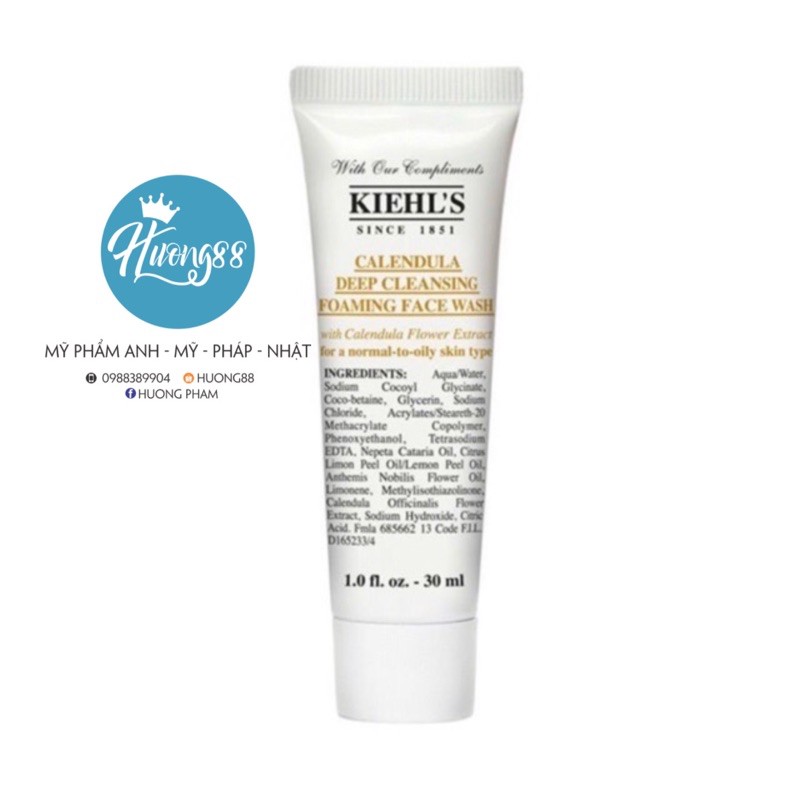 Sữa rửa mặt hoa cúc Kiehl’s 30ml