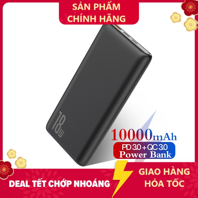 [ PD + QC 18W ]Pin dự phòng sạc nhanh Baseus Bipow 10000mAh tích hợp PD/QC công suất 18W 3 cổng sạc QC3.0+PD3.0