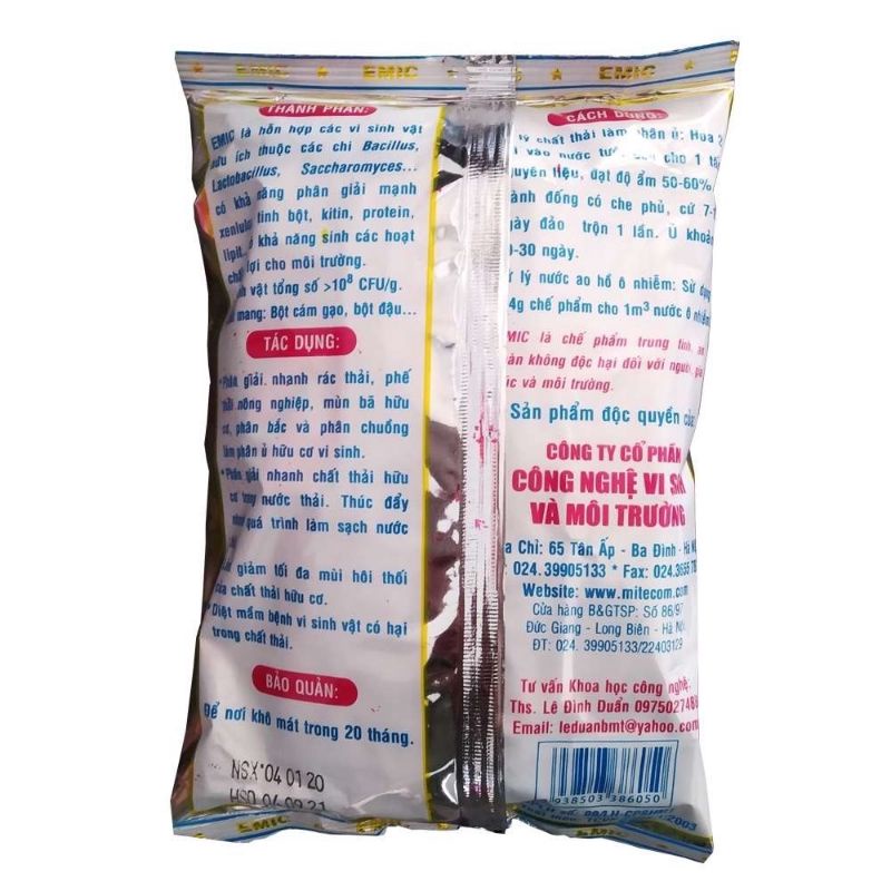 CHẾ PHẨM MEN VI SINH EMIC GÓI 200GR.