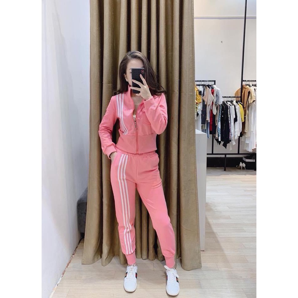 Đồ bộ thể thao khóa kéo chất umi dày dặn mẫu phối Túi