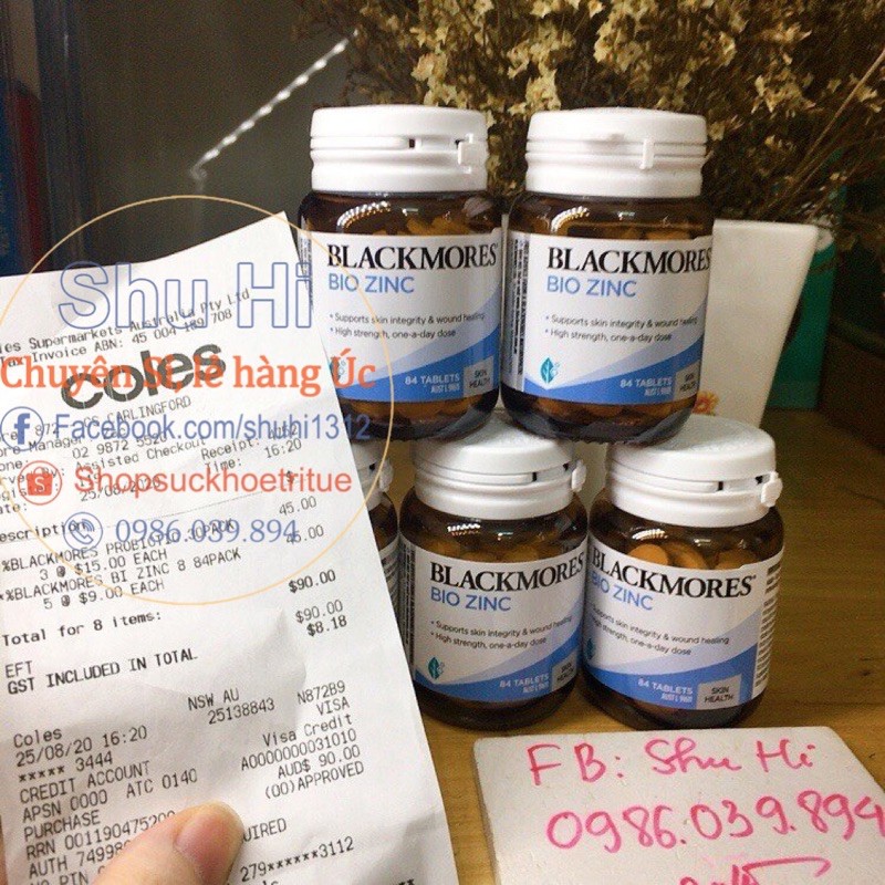 Blackmores Bio Zinc - Viên uống bổ sung Kẽm 84viên/168viên (Chemist Úc)