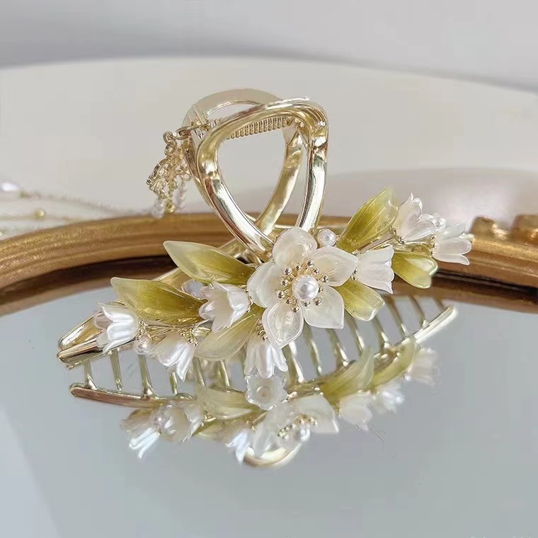 Kẹp Tóc Hoa Lớn Phong Cách Trung Hoa Cho Bé Gái