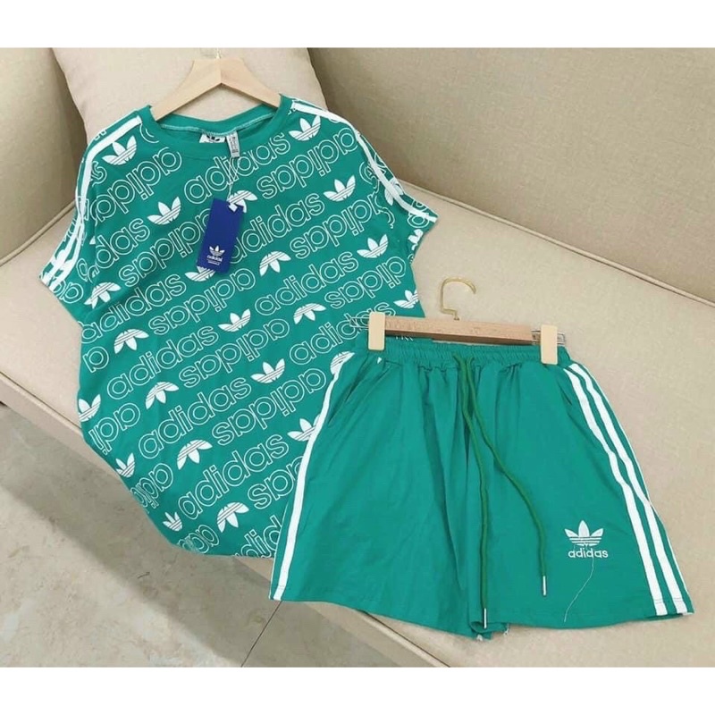 Sét đồ thể thao nữ ba màu siêu hót sét bộ đồ quần đùi áo phông oversize mặc nhà chơi thể thao