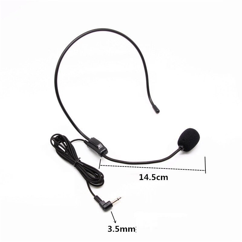 Microphone đeo tai có dây giắc cắm 3.5mm