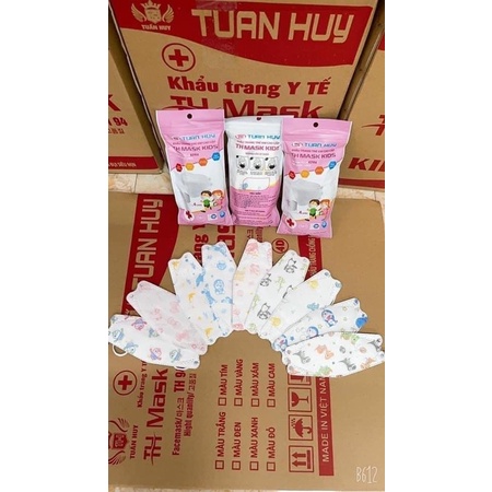 Khẩu trang em bé 4D Tuấn Huy (Túi 10 cái)