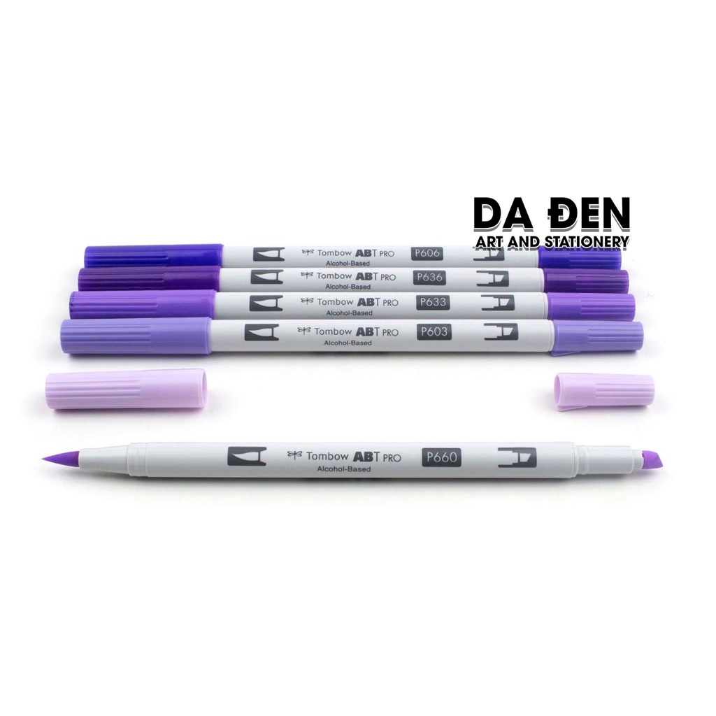 [DA ĐEN] Bộ 5 Bút Dual Marker Tombow ABT Pro - Purple Tones