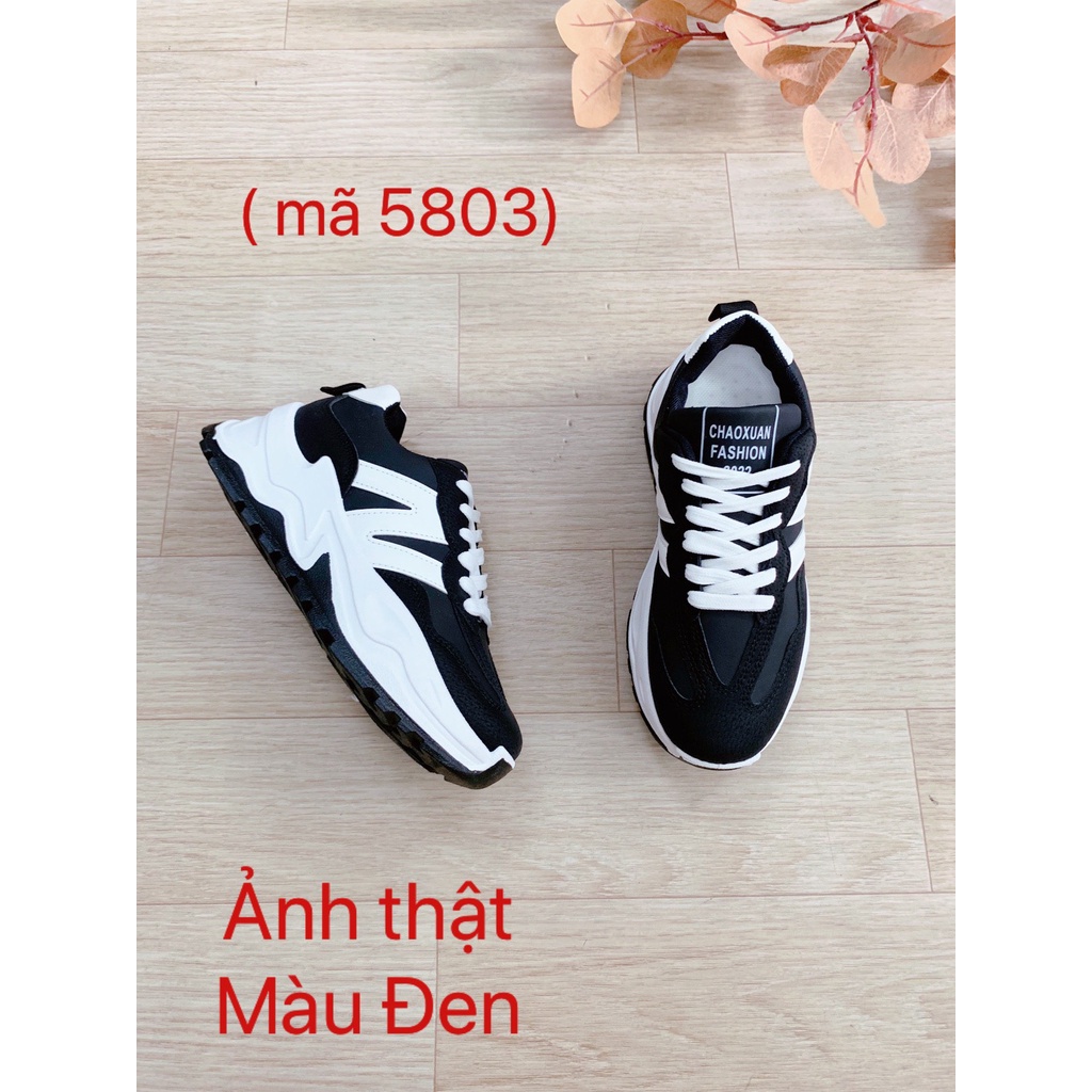 Giầy thể thao nữ đế kếp màu chữ N đế 5 phân