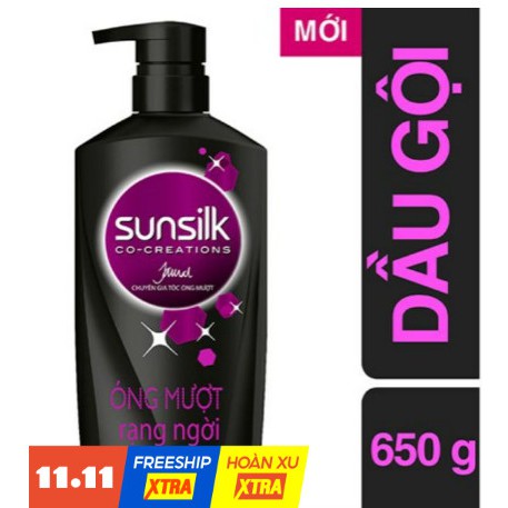 DẦU GỘI SUNSILK ĐEN BỒ KẾT ÓNG MƯỢT