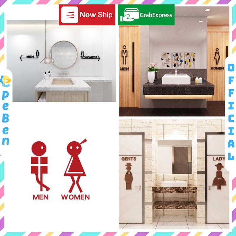 Tranh dán tường mica 3d decor khổ lớn dán cửa nhà vệ sinh wc toilet Nhiều Size - EPeBen
