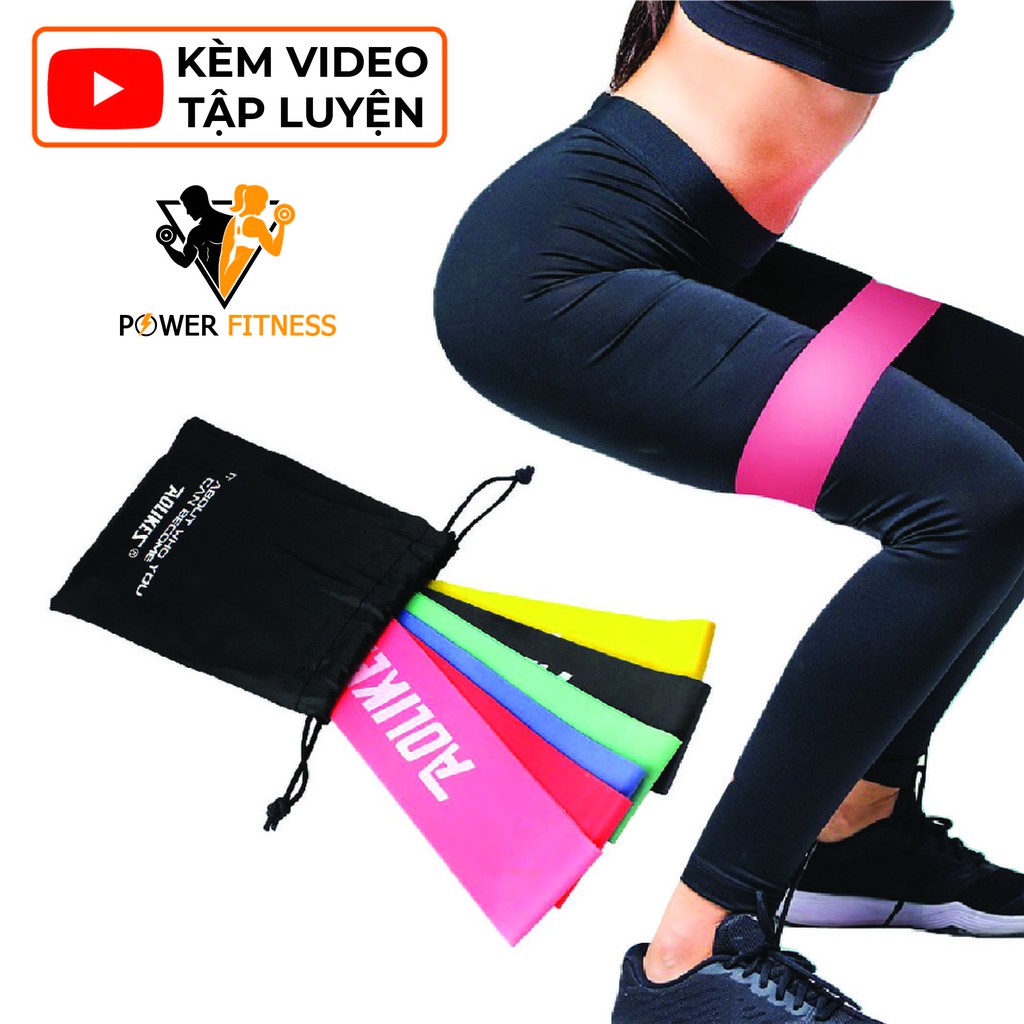 Dây miniband kháng lực tập gym tập mông chân aolikes Power Fitness A1002