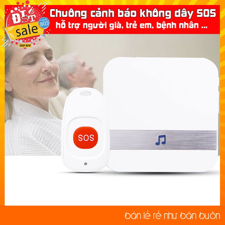 Chuông báo cho người già, SOS không dây người già, người bệnh, trẻ em