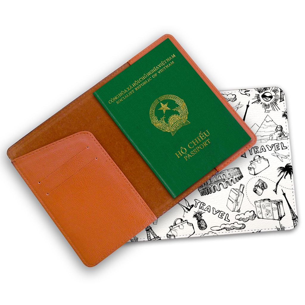 Bao Da Hộ Chiếu / Passport Du Lịch Nam - Nữ  Travel the World- LT050 STORMBREAKER