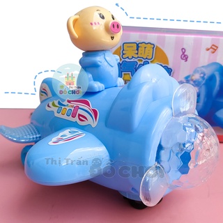 Đồ chơi máy bay cho bé có nhạc đèn - chú heo con làm phi công