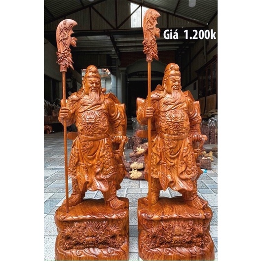 Tượng quan công gỗ hương đá nhập cao 20-80cm