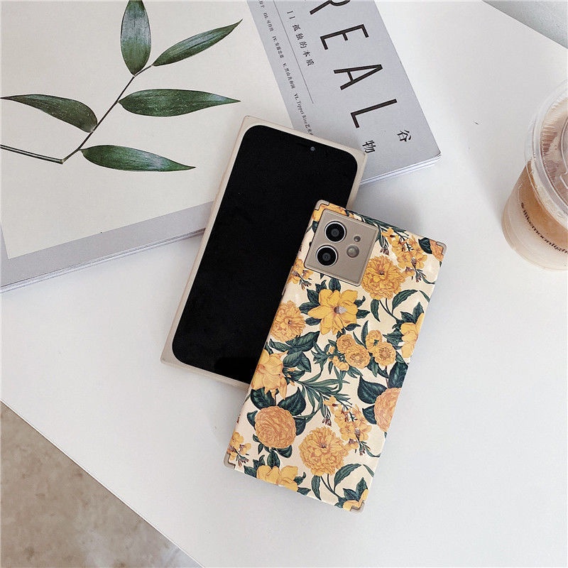 Ốp điện thoại silicone cao su dẻo họa tiết hoa dễ thương cho iPhone 11 11 Pro Max 7 8 Plus SE X XS XR 12 12 Pro Max