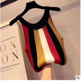 Áo len ba lỗ kẻ dọc
