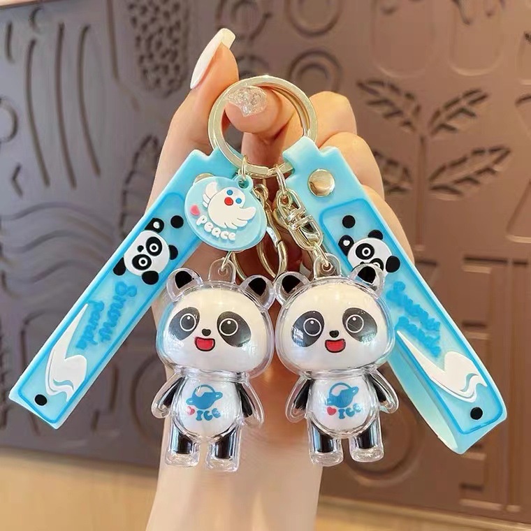 Móc chìa khóa hình gấu đóng băng trong dễ thương