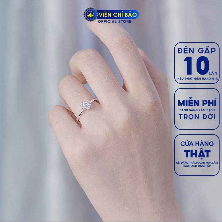 Nhẫn bạc nữ Lazy Queen vương miện nữ hoàng đính đá bạc 925 thời trang phụ kiện trang sức nữ Viễn Chí Bảo N400502