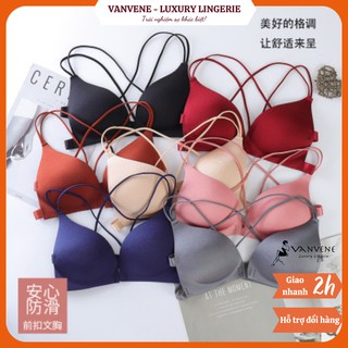 Vanvene Áo Bra / Áo lót / Áo ngực su đúc bàn tay cài trước nâng ngực FREE SIZE A836 (có video)
