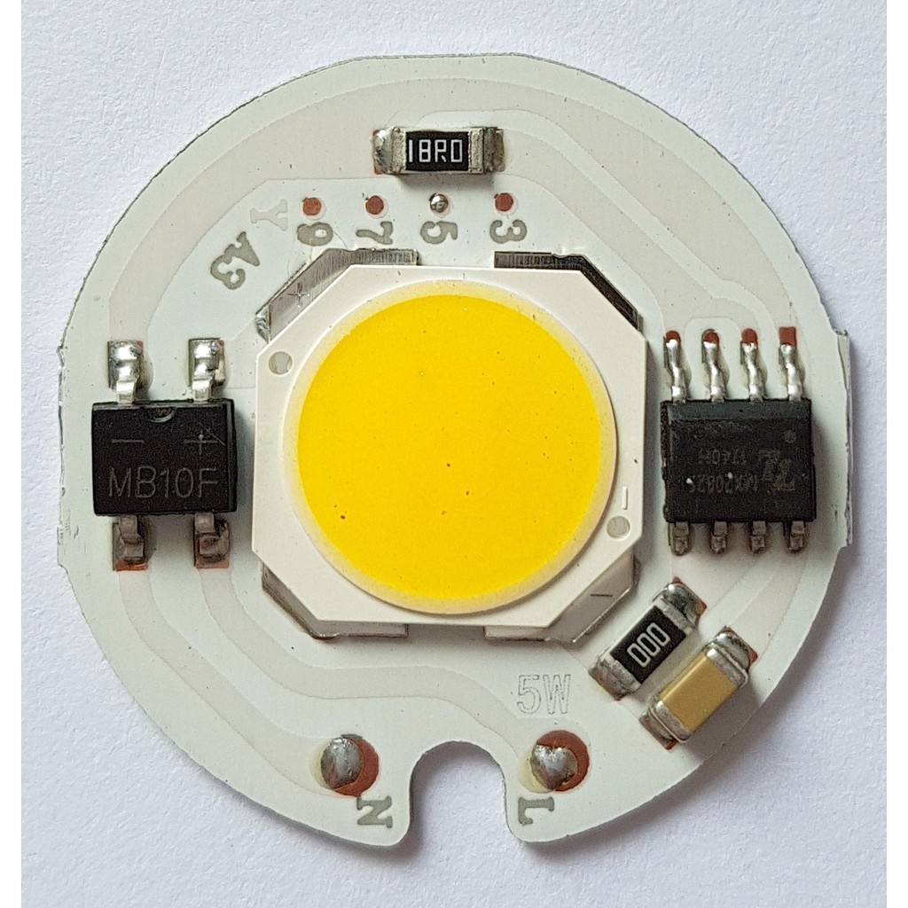 Vỉ led COB (nhân led/ chip led) 5W sử dụng trực tiếp điện 220V