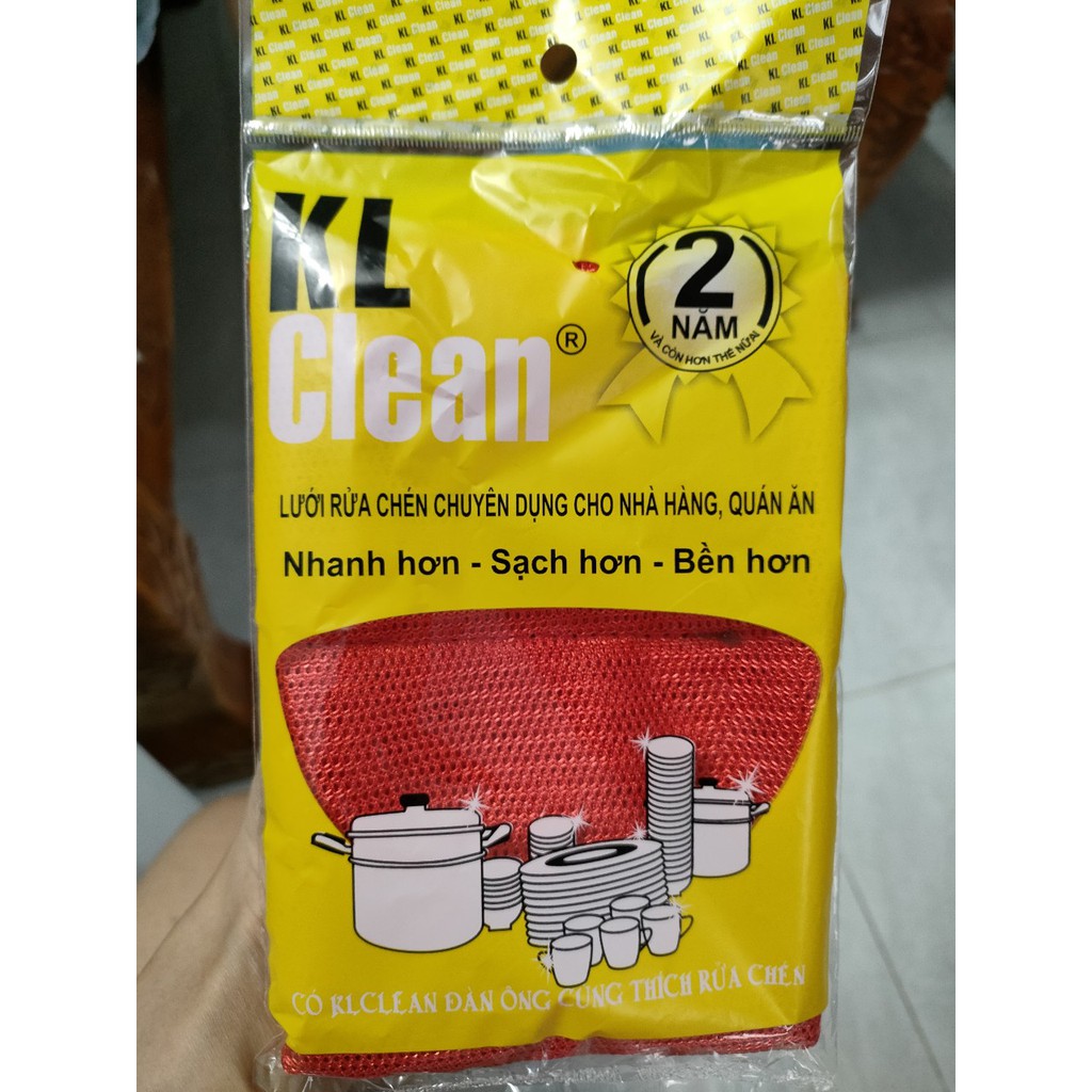 Lưới Rửa Chén Bát Cao Cấp KL CLEAN, Loại Tốt Bền Đến 2 Năm