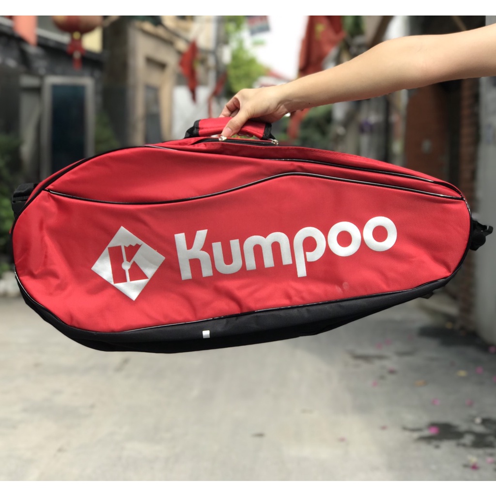 Túi (bao) đựng vợt cầu lông màu đỏ, xanh, đen nam nữ Kumpoo - Hàng công ty - Minhha_sport