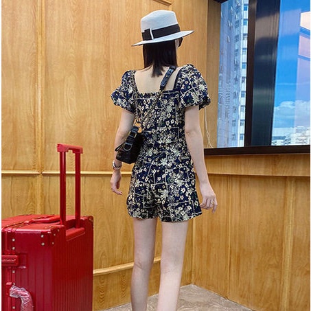 Áo liền quần PERTY tay phồng phong cách Hàn Quốc thời trang cho nữ