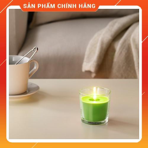 NẾN THƠM CỐC IKEA HƯƠNG APPLE AND PEAR 7,5CM ( XANH LÁ )