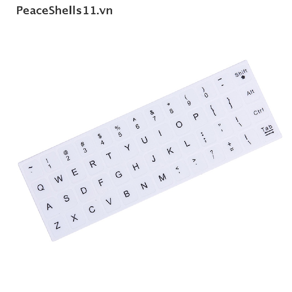 Miếng Dán Thay Thế Bàn Phím Chữ Tiếng Anh Màu Trắng Đen Cho PC / Laptop
