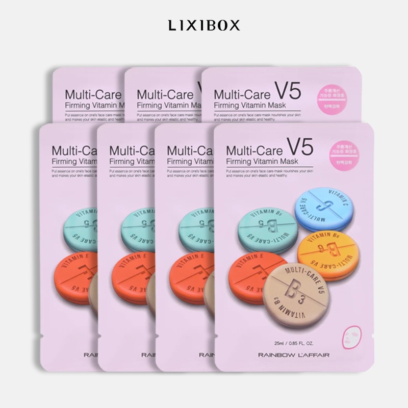 Set 7 Mặt Nạ Giảm Mụn, Săn Chắc Da Rainbow L'affair Multi-Care V5 Firming Vitamin 25ml x 7