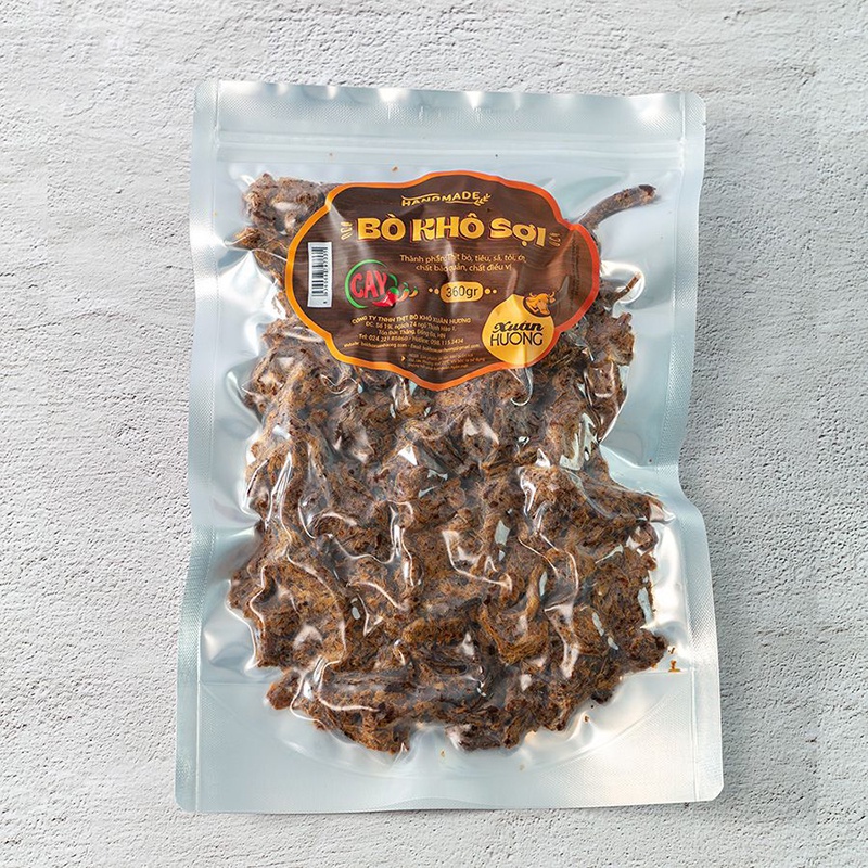 Bò khô xé sợi vị cay đặc biệt Xuân Hương nguyên chất thịt bò đậm đà hương vị thơm ngon đồ ăn vặt Nonglamfood | BigBuy360 - bigbuy360.vn