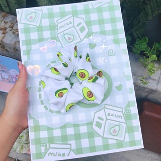 scrunchies cột tóc bơ