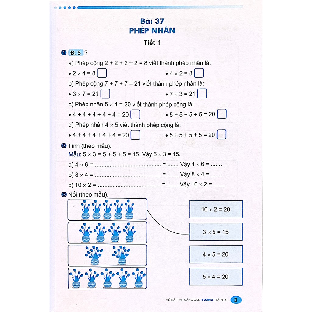 Sách - Vở bài tập nâng cao Toán 2 - tập hai