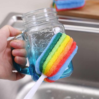 Dụng cụ chùi rửa ly, cốc, bình và dụng cụ bếp cầu vồng