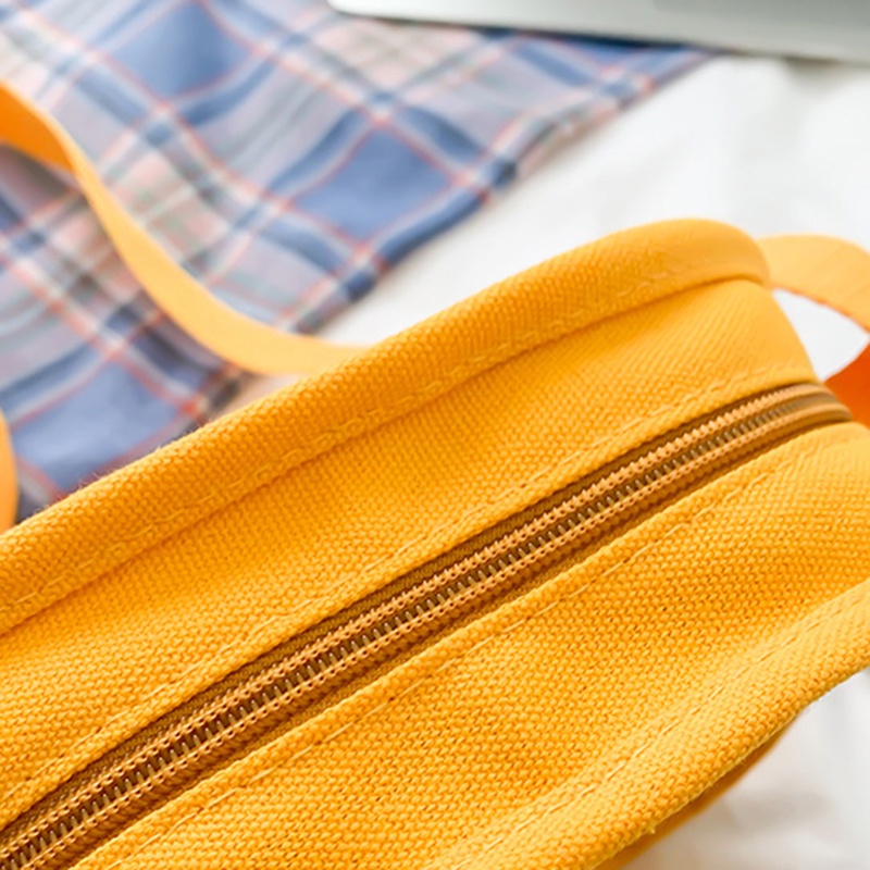 Túi đeo chéo vai bằng vải canvas hình tròn cỡ nhỏ thời trang cho nữ