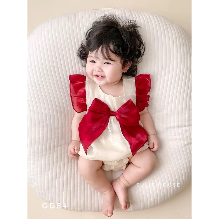 Body váy lụa nơ ngực - QA84 (k kèm băng đô)