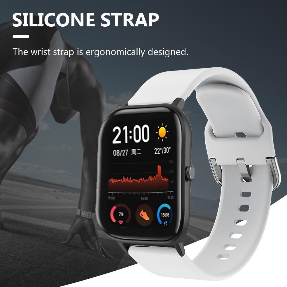 Ud Dây Đeo Silicon 20mm Cho Đồng Hồ Thông Minh Amazfit Gts Garmin Move Vivomove Hr