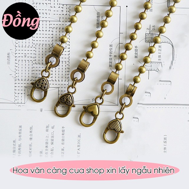 Dây Xích Túi Xách Chuỗi Hạt Càng Cua Tim 6mm P1256