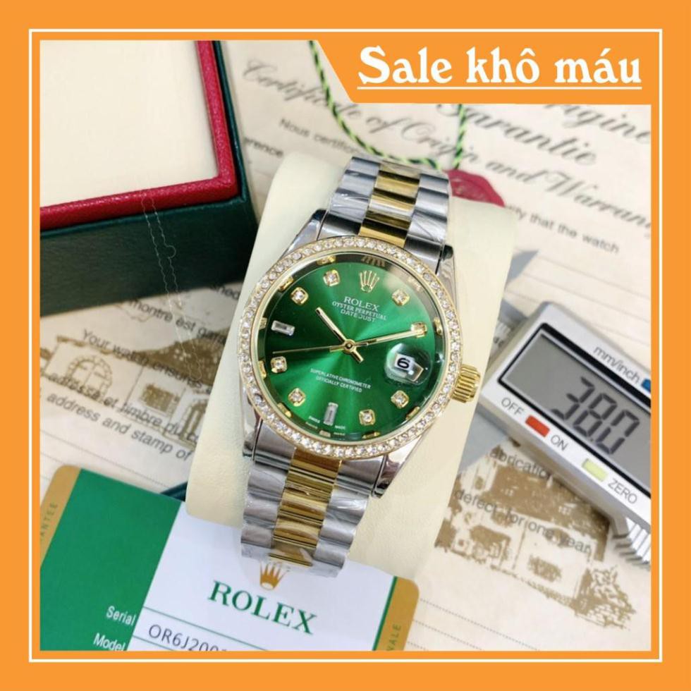 [Fullboxx 1:1] Đồng hồ nam Rolex - viền đá dây kim loại chống nước - DH501 SHOP133