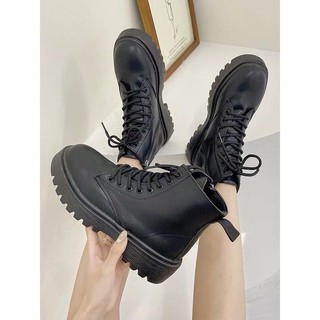 (Order-HÀNG LOẠI 1) GIÀY BOOTS NỮ ULZZANG ĐẾ RĂNG CƯA CÓ KHOÁ KÉO Giày bốt ullzang siêu hót 2020