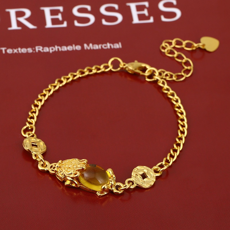 Vòng Đeo Tay Phong Thủy Pixiu Mạ Vàng Mang Lại Sự May Mắn Dành Cho Nữ