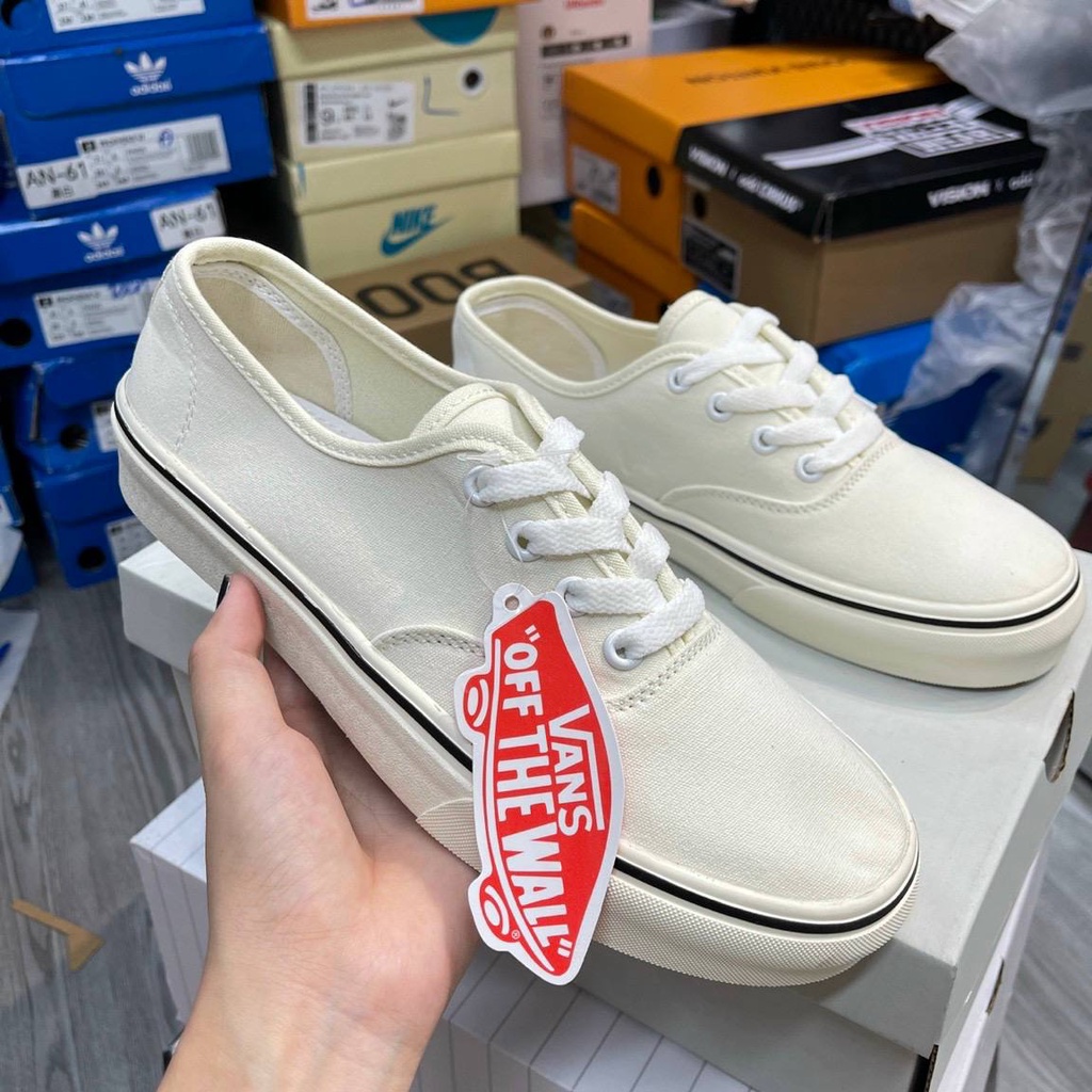 Giày thể thao basic nam nữ, vans classic kem mới nhất 2022 nam nữ học sinh